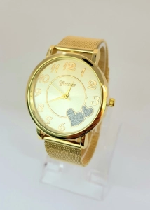 Damski zegarek ze złotą bransoletą