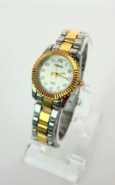 Damski zegarek ze złoto-srebrną bransoletą - 