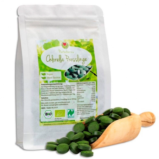 Ekologiczne algi morskie BIO chlorella tabletki - 