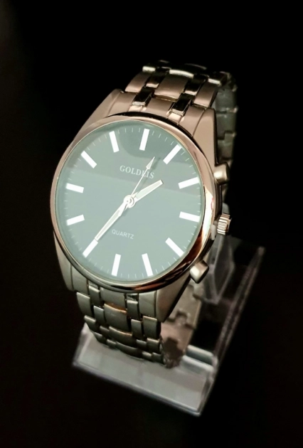 Męski zegarek srebrna bransoleta - 
