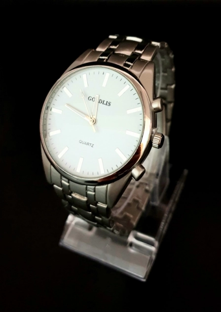 Męski zegarek srebrna bransoleta - 