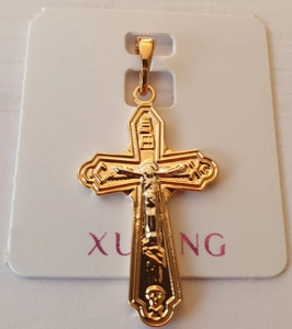 Zawieszka krzyżyk złoty Xuping